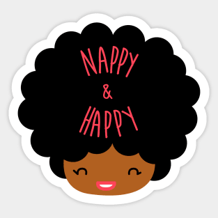 My Hair is NAPPY & HAPPY Sticker